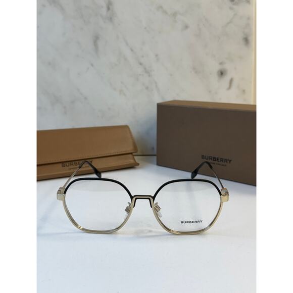 NEW Burberry BE1379D Winston Round Gold Unisex Frames - Picture 4 of 6